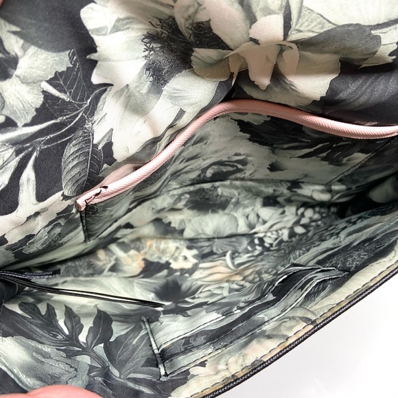 TED BAKER Pink & Black Sala Crosshatch Clutch Bag - Picture 12 of 16